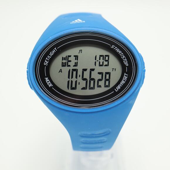 Adidas Mens Blue Digital Sport 49mm Watch Alarm Chrono Timer with New Battery - Picture 5 of 15